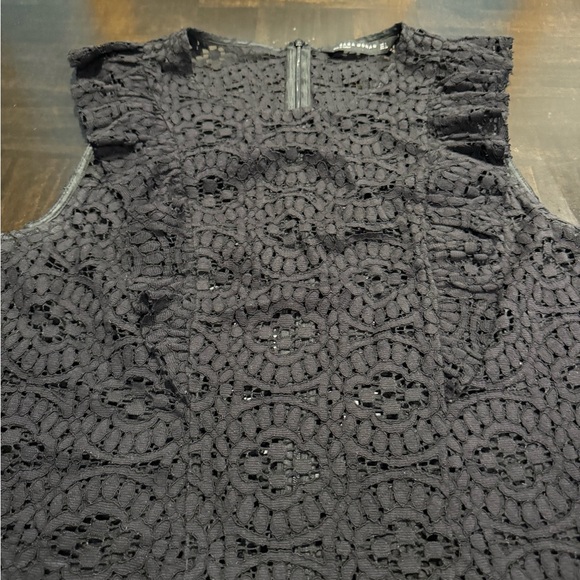 Zara Tops - Zara Black Lace Sleeveless Top Size L